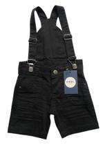 jardineira jeans menino short-bermuda infantil masculino 1 ao 8 anos - cool kids oficial