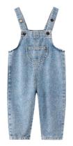 Jardineira Jeans para Menina SEAUR, Macacão Infantil Casual 2-3T
