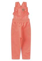 Jardineira Longa Moletinho - Laranja Neon - Ame Kids