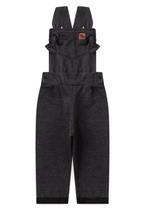 Jardineira Longa Moletinho - Mescla Chumbo - Ame Kids