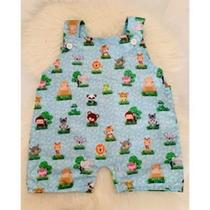 Jardineira Menino Infantil Baby Temático Safari