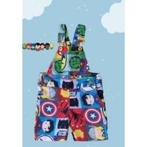 Jardineira Menino Infantil Temático Herói