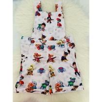 Jardineira Menino Infantil Temático Patrulha Canina