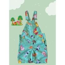 Jardineira Menino Infantil Temático Safari