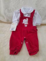 Jardineira Mini.id fem 2 peças em plush tam P Jardineira Mini.id fem 2 peças em plush tam P