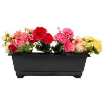 Jardineira Para Planta Vaso Preto Grande Horta Flores 1 Un