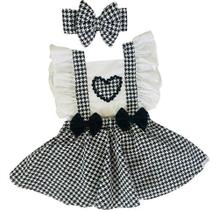 Jardineira Romper Body Festa Junina Xadrez Caipira Bebe Luxo