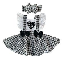 Jardineira Romper Body Festa Junina Xadrez Roupa De Bebe Top