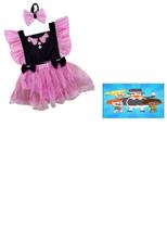 Jardineira Romper Saia Luxo Tule Bebe Mundo Bita