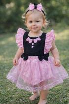 Jardineira Romper Saia Luxo Tule Bebe Mundo Bita Jardineira Romper Saia Luxo Tule Bebe Mundo Bita