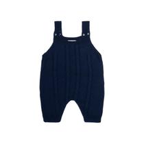 Jardineira Trançada Tricot Viscose Azul Marinho - Mini & Co. Tamanho:GG Jardineira Trançada Tricot Viscose Azul Marinho - Mini & Co. Tamanho:GG