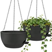 Jardineiras suspensas autorriego Zople 30 cm 2 unidades preta Jardineiras suspensas autorriego Zople 30 cm 2 unidades preta