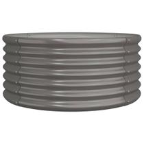 Jardinera vidaXL Robusta de Acero con Acabado en Polvo Gris 61L Jardinera vidaXL Robusta de Acero con Acabado en Polvo Gris 61L