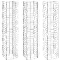 Jardineras elevadas Gabion vidaXL 3 piezas 30x30x150 cm de hierro