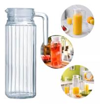 Jarra 1 Litro Com tampa Para Água Suco Vidro Grosso Com Alça Cor Transparente Jarra 1 Litro Com tampa Para Água Suco Vidro Grosso Com Alça Cor Transparente