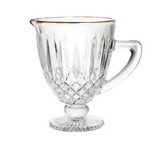 Jarra 1 litro de vidro transparente com fio ouro Greek Wolff - 35691 Jarra 1 litro de vidro transparente com fio ouro Greek Wolff - 35691