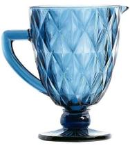 Jarra 1 Litro em Vidro Diamante Azul Class Home