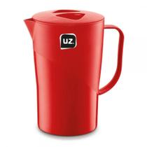 Jarra 2 Litros Tampa Suco Água Plástico Resistente Vermelho Jarra 2 Litros Tampa Suco Água Plástico Resistente Vermelho