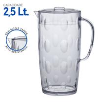 Jarra Acrilíco Suco Água Cozinha Multiuso Cristal Tampa 2,5L Jarra Acrilíco Suco Água Cozinha Multiuso Cristal Tampa 2,5L
