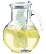 JARRA ÁGUA SUCO COM ACESSÓRIOS BORMIOLI ROCCO KUFRA TAMPA BRANCA VIDRO 2L 22x17x17cm TRANSPARENTE JARRA ÁGUA SUCO COM ACESSÓRIOS BORMIOLI ROCCO KUFRA TAMPA BRANCA VIDRO 2L 22x17x17cm TRANSPARENTE
