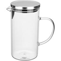 JARRA AGUA SUCO HOME&CO TAMPA INOX BOROSSILICATO 1L 18x10x10cm TRANSPARENTE