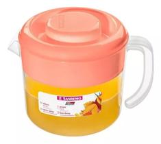 Jarra Água Suco Pequena Plástico Vac Freezer Sanremo 1L Rosa