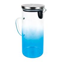 Jarra Azul Vidro Borossilicato Sabrina 1,5Litros Tampa Inox Jarra Azul Vidro Borossilicato Sabrina 1,5Litros Tampa Inox