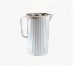 Jarra Canelada Com Tampa Cinza Claro 1,5L ou 2,5L Com Tampa Elegante para água, suco, refrigerante etc