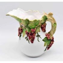 Jarra Cerâmica Zanatta 1,5L Cacho de Uvas e Folhas em Relevo Jarra Cerâmica Zanatta 1,5L Cacho de Uvas e Folhas em Relevo