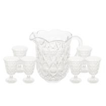 Jarra com 6 Taças para Água Lyor Lile Cristal 1,5L e 230ml Jarra com 6 Taças para Água Lyor Lile Cristal 1,5L e 230ml