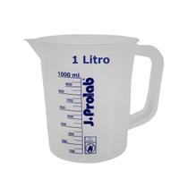 Jarra Com Alça 1 Litro de Plástico Graduada em Silkscreen