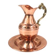 Jarra Com Bacia Em Cobre Puro 600ml P/ Igreja Celebrações