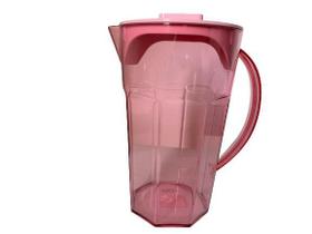 Jarra com tampa acrílico drink rosa 1,8l suco e água