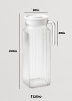 Jarra com Tampa Branca 1L Ideal para Servir Bebidas