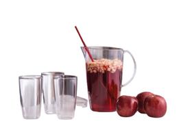 Jarra com tampa luna acrílico cristal natural 2l suco e água