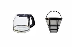 Jarra compatível e Filtro Permanente Cafeteira Electrolux ECM30 38 Xícaras Preta