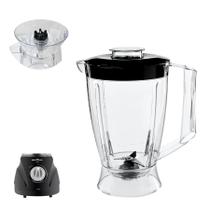 Jarra Copo Liquidificador Britania Diamante Electrolux Chef Acrílico Tampa Preta Cristal