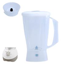 Jarra Copo Liquidificador Compatível Arno Optimix Translúcido Leitoso Tampa Branca