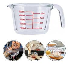 Jarra Copo Medidor Medidora 1000l Temperado Resistente Alça