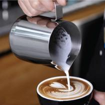 Jarra Cremeira Pitcher 350ML Inox Barista Cafeteria Leiteira Espumadora Café Leite Cappuccino Copo