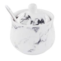 Jarra de armazenamento 123Arts Ceramics Marbling Sugar Salt Pepper Jarra de armazenamento 123Arts Ceramics Marbling Sugar Salt Pepper