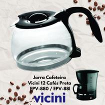 Jarra de Cafeteira Vicini 12 Cafés Preta EPV-880 / EPV-881