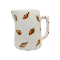 Jarra de Cerâmica Coral Conchas Marrom 1,5L Luiz Salvador