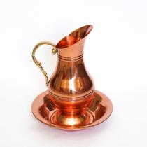 Jarra De Cobre Bico De Pato Com Bacia G