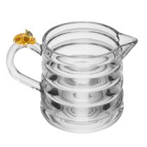 Jarra de Leite Leiteira Vidro Cristal Ecológico Little Bee Abelha 300ml Lyor Jarra de Leite Leiteira Vidro Cristal Ecológico Little Bee Abelha 300ml Lyor