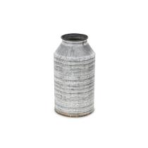 Jarra de Metal Galvanizado Lavado en Blanco Cheung Gris