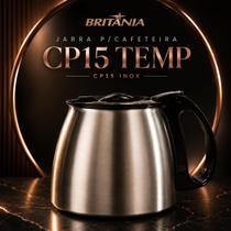 Jarra De Reposição Cafeteira Britânia CP15 Temp Original Inox Alta Durabilidade Jarra De Reposição Cafeteira Britânia CP15 Temp Original Inox Alta Durabilidade