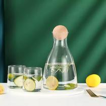 Jarra de Suco Água com Tampa de Bambu + 6 Copos de Vidro Jarra de Suco Água com Tampa de Bambu + 6 Copos de Vidro