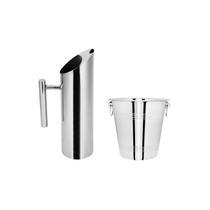 Jarra de Suco Agua e Balde de Gelo Aço Inox Bar Restaurante