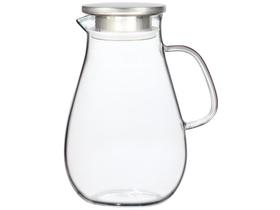 Jarra De Suco Água Em Vidro Resistente Com Tampa Inox 1,8 L